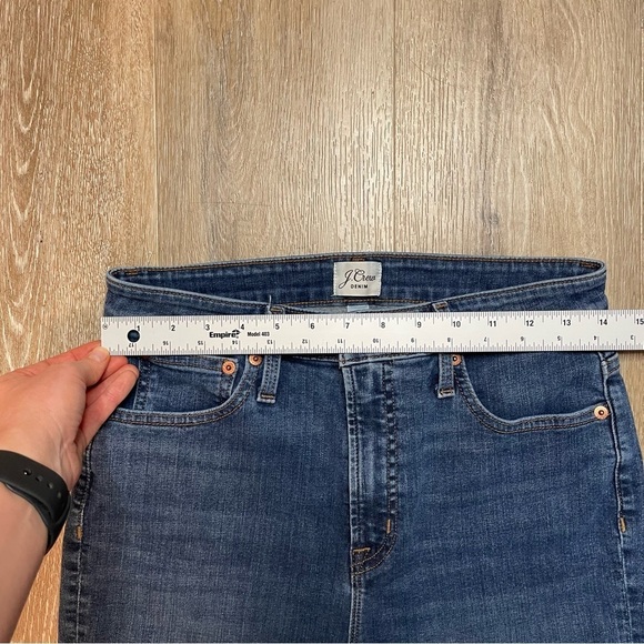 J Crew Women's Jeans Size 29 Toothpick Mid Rise Ankle Stretch Blue - Picture 7 of 16